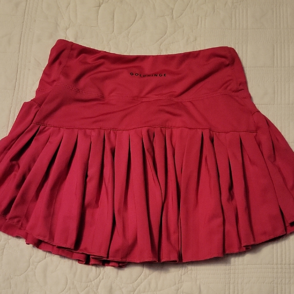 Pink Pleated Skater Mini Skirt for Casual Wear